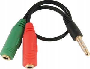 Kabel Vega Jack 3.5mm - Jack 3.5mm x2 0.2m czarny 6