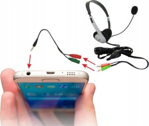 Kabel Vega Jack 3.5mm - Jack 3.5mm x2 0.2m czarny 7