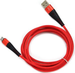 Kabel USB Vega REDX KABEL MICRO USB QC 3.0 FAST CHARGING FASTON QUICK CHARGE OPLOT WZMACNIANY 3M REDX NYLON> 1