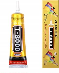 Vega KLEJ SYNTETYCZNY T-8000 WYŚWIETLACZ LCD RAMKA DOTYK 50ml MONTAŻOWY ZHANLIDA T8000> 3