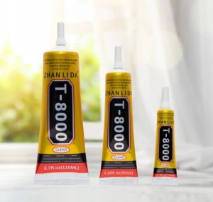 Vega KLEJ SYNTETYCZNY T-8000 WYŚWIETLACZ LCD RAMKA DOTYK 50ml MONTAŻOWY ZHANLIDA T8000> 7