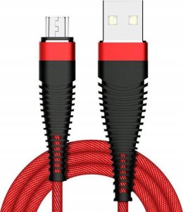 Kabel USB Vega REDX KABEL MICRO USB QC 3.0  QUICK CHARGE OPLOT WZMACNIANY 2M  NYLON> 1