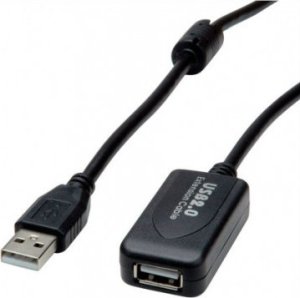 Kabel USB Secomp VALUE Kabel przedłużający USB 2.0, aktywny z Repeaterem, czarny, 5 m 1