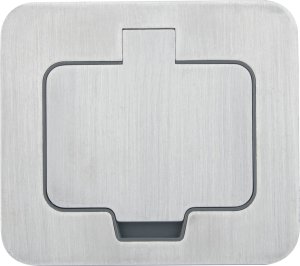 Orno Hermetyczne gniazdo elektryczne kwadratowe, IP55, szczotkowane aluminium 2