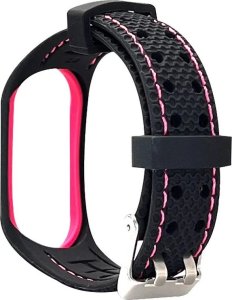Braders Opaska / Pasek Lifestyle Braders do Xiaomi Mi Band 7 czarno-różowa 2