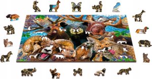 Hedo Drewniane Puzzle z figurkami  Leśne zwierzęta, 505 elementów 1