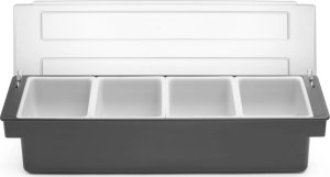 Bar Up Pojemnik barmański organizer na dodatki do drinków koktajli - 4 wkłady Pojemnik barmański organizer na dodatki do drinków koktajli - 4 wkłady 2