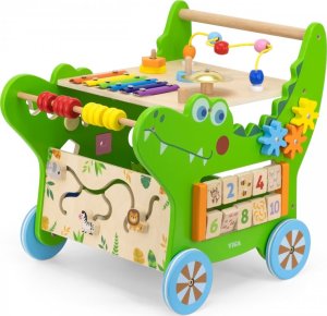 Viga Toys Drewniany Pchacz Edukacyjny Krokodylek 12w1  Lumarko! 1