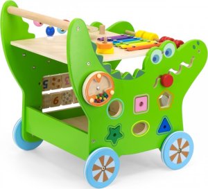 Viga Toys Drewniany Pchacz Edukacyjny Krokodylek 12w1 11