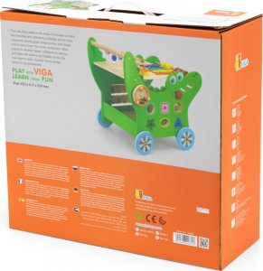 Viga Toys Drewniany Pchacz Edukacyjny Krokodylek 12w1 14