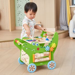 Viga Toys Drewniany Pchacz Edukacyjny Krokodylek 12w1 4