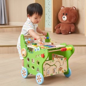 Viga Toys Drewniany Pchacz Edukacyjny Krokodylek 12w1 5