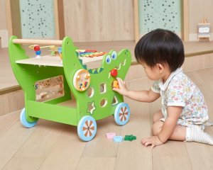 Viga Toys Drewniany Pchacz Edukacyjny Krokodylek 12w1 9