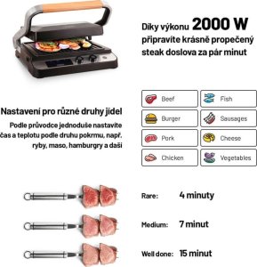 Grill elektryczny Lauben 2000SB 3