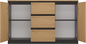 Topeshop Komoda Malwa 2D3S/BA ANTRACYT ARTISAN 4