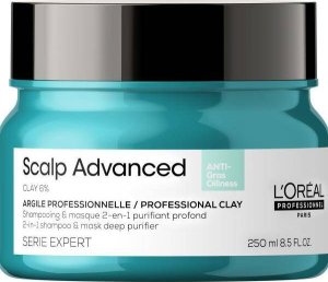 L’Oreal Paris L'OREAL PROFESSIONNEL_Serie Expert Scalp Advanced Professional Clay 2in1 Shampoo &amp; Mask Deep Purifier oczyszczająca maska do włosów z glinką do przetłuszczającej się skóry głowy 250ml 1