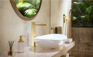 Bateria umywalkowa Valvex 2420460 ARS BAT. UMYW. STOJ. WYSOKA BRUSHED GOLD  // BV.2420460 4