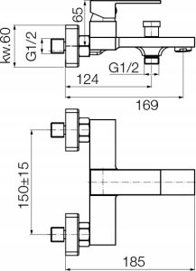 Bateria wannowa Valvex 2420470 ARS BAT. WANNOWA BRUSHED GOLD  VALVEX // BV.2420470 2