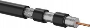 Kabel Alantec Przewód koncentryczny zewnętrzny żelowany trishield RG6 75 Om, 1.02/4.55/6.86 PE Fca 500m RGTec 1