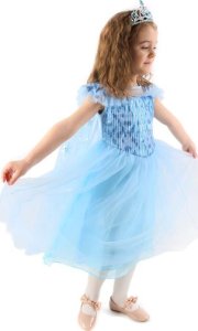 PRC STRÓJ FROZEN II SUKIENKA ELSA KRAINA LODU E201 KSIĘŻNICZKA 120 3