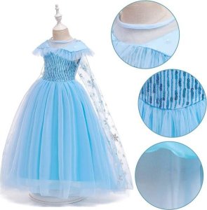 PRC STRÓJ FROZEN II SUKIENKA ELSA KRAINA LODU E201 KSIĘŻNICZKA 120 10