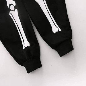 PRC STRÓJ PRZEBRANIE SZKIELETOR KOŚCIOTRUP HALOWEEN KARNAWAŁ UNISEX 5-6 lat 4