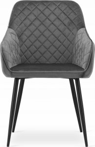 Krzesło NUGAT - szary aksamit / nogi czarne x 2 4