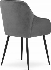 Krzesło NUGAT - szary aksamit / nogi czarne x 2 6