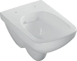 Miska WC Geberit Geberit Selnova Compact  Wisząca miska WC, lejowa, B35cm, H34.5cm, T49cm, krótka, kształt geometryczny, Rimfree [6] 1