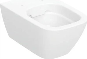 Miska WC Geberit Geberit Smyle Square Wisząca miska WC, lejowa, B35cm, H33cm, T54cm, ukryte mocowania, Rimfree [6] 1