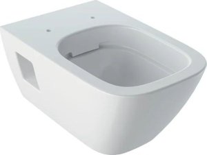 Miska WC Geberit Geberit Selnova Square Premium Wisząca miska WC, lejowa, B35cm, H33cm, T54cm, częściowo ukryte mocowania, Rimfree [6] 1