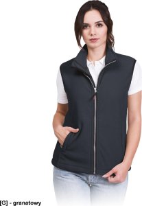 R.E.I.S. VHONEY-L - bezrękawnik damski z polaru, kołnierz ze stójką - ciemnoczerwony M 12