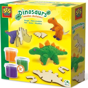 SES Creative SES Ciasto masa Drewniane dinozaury 00418 04187 7