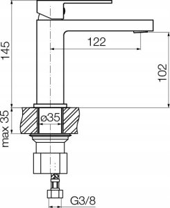 Bateria umywalkowa Valvex 2420350 ARS BAT. UMYW. STOJ. CHROM  // BV.2420350 2