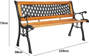 Elior Ławka drewniana ogrodowa z oparciem 2