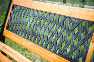 Elior Ławka drewniana ogrodowa z oparciem 5