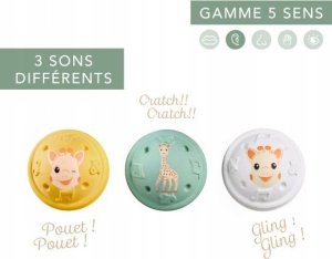 Vulli zestaw zabawek rozwijających słuch, HEARING, zielony, biały, żółty, 3 miesiące+, 3 szt., 010504 3