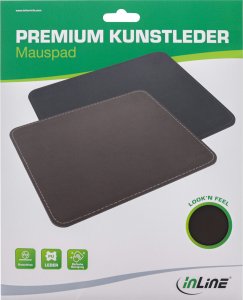 Podkładka InLine InLine® Mouse Pad Premium PU Leather 255x220x3mm brown 3