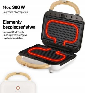 Opiekacz Lauben Lauben Sandwich Maker 3in1 900WW 27