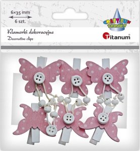 BaByliss Klamerki drewniane z dekorem 2