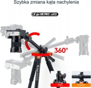Statyw Fotopro Statyw Fotopro X-go HR Pro z głowicą kulową FPH-52Q - czarny 8