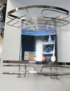 Wenko Narożna półka łazienkowa PREMIUM, 2 poziomy - stal nierdzewna, WENKO 2