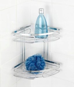 Wenko Narożna półka łazienkowa PREMIUM, 2 poziomy - stal nierdzewna, WENKO 3