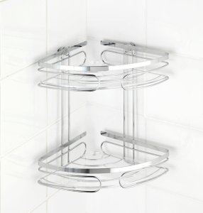 Wenko Narożna półka łazienkowa PREMIUM, 2 poziomy - stal nierdzewna, WENKO 5