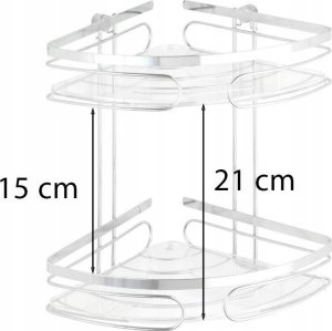 Wenko Narożna półka łazienkowa PREMIUM, 2 poziomy - stal nierdzewna, WENKO 8