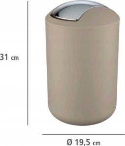 Kosz na pranie Wenko Kosz na śmieci BRASIL, beżowy - 6,5 l, WENKO 3