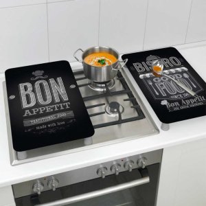 Wenko Szklane płyty ochronne BON APPETIT na kuchenkę – 2 sztuki, WENKO, 12