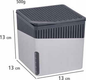 Wenko Pochłaniacz wilgoci, 40 metrów sześciennych, zapobiega rozwojowi pleśni, grzybów, wymienne wkłady, kolor szary, stylowy kształt 4