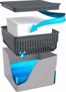 Wenko Pochłaniacz wilgoci, 40 metrów sześciennych, zapobiega rozwojowi pleśni, grzybów, wymienne wkłady, kolor szary, stylowy kształt 5