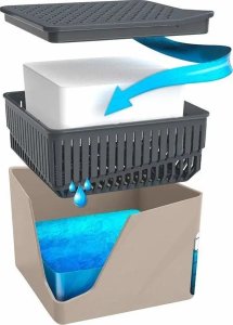 Wenko Pochłaniacz wilgoci, 80 metrów sześciennych, zapobiega rozwojowi pleśni, grzybów, wymienne wkłady, kolor beżowy, stylowy kształt 9